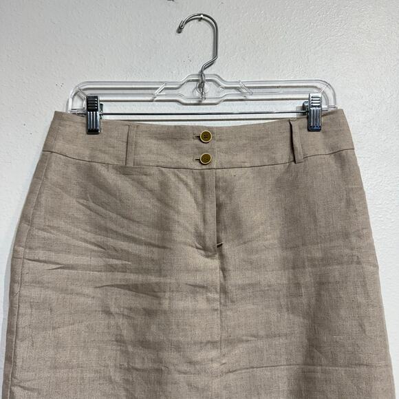 Banana Republic Tan Mini Pencil Skirt Sz 6 - Picture 3 of 12
